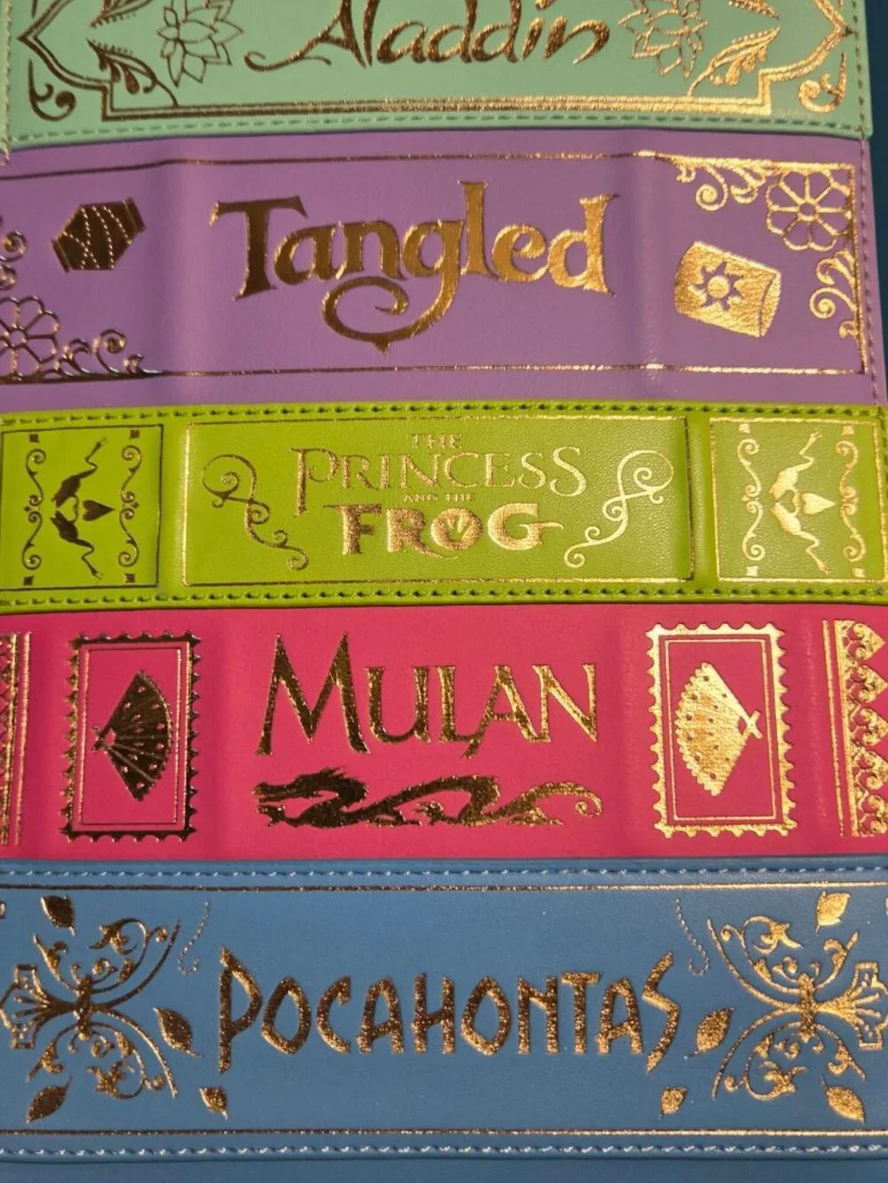 Stitch Shoppe Loungefly Disney Princess Books Volume 2 Crossbody Bag New w/Pin